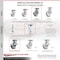 Service Caster 6 Inch V Groove Semi Steel Swivel Caster Set with Roller Bearings 2 Brakes SCC SCC-35S620-VGR-2-SLB-2 - alternate 3